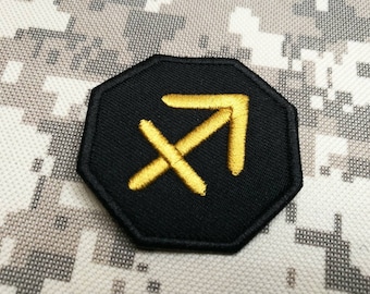 Zodiac Sagittarius patch D.I.Y. Patch Decorate patch  sew on or hook backing attachment  patch size 5 cm
