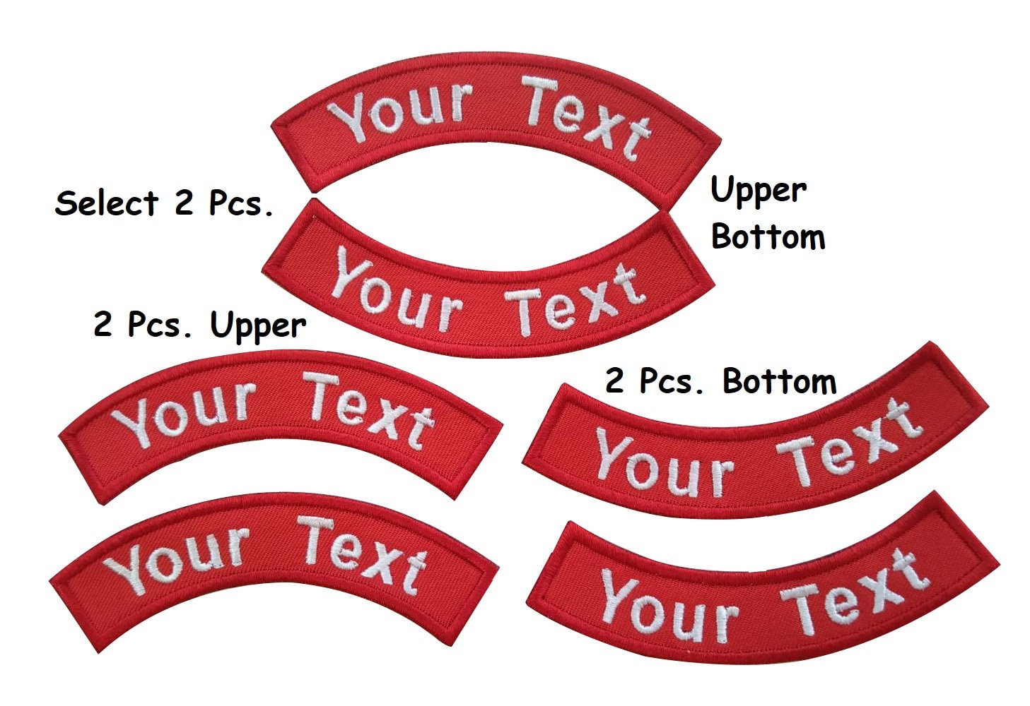 2 Pcs. Curve Custom Name Tag Your Text Name Tag Name Tape Etsy