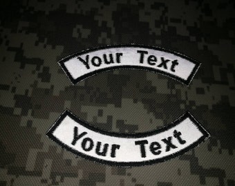 2 Pcs. Curve Custom Name Tag Nametape Your Text Patch Biker | Etsy