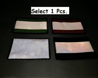 1 st. Politie brandweerman leger militaire grijze reflecterende patch haak achterkant