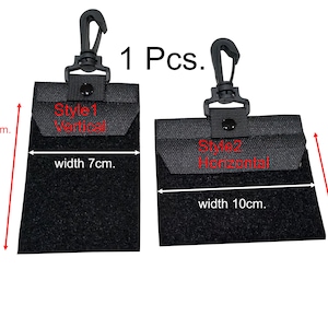 1 pièces Porte-cartes à boucle pour patch clip 2 côtés Boucle pour crochet à onglet clip porte-étiquette pour sac à bagages vertical horizontal taille 7 cm. x 11,5 cm.