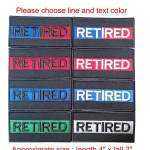 1Pcs. RETIRED thin line patch green, red, blue, white line Fire Fighter Police Paramedic hook backing for attachment or sew on size 4"x 2"