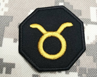 Zodiac Taurus patch D.I.Y. Patch Decorate patch  sew on or hook backing attachment  patch size 5 cm