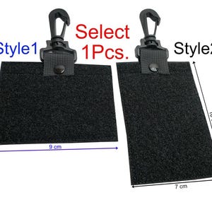 1 Pcs. Loop patch Clip 2 sides Loop patch for hook attached patch tab clip bag holder tag bag luggage for size 5.5cm. x 9cm.