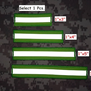 May include: Four green and white rectangular patches of varying sizes are displayed. The patches have a white center stripe and green borders. The sizes are 2.5cm x 7.6cm, 2.5cm x 10.2cm, 2.5cm x 12.7cm, and 2.5cm x 15.2cm. The text "Select 1 Pcs." is at the top.