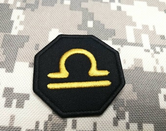 Zodiac Libra patch D.I.Y. Patch Decorate patch  sew on or hook backing attachment  patch size 5 cm