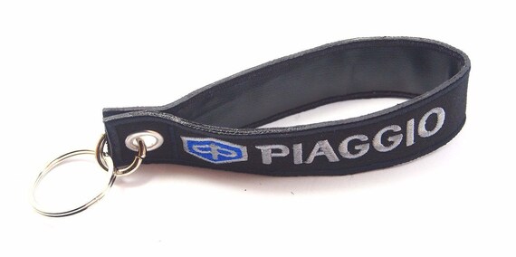 PIAGGIO VESPA KEYCHAIN CUSTOM TEXT NAME BIKER MOTORCYCLE TAG KEY RING HOLDER