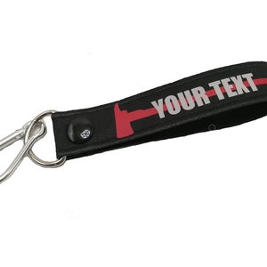 1 Pcs. Fire Fighter key chain custom text name text biker motorcycle racing tag  key ring  tag key holder tag bag size 2.5 cm x 13.5 cm