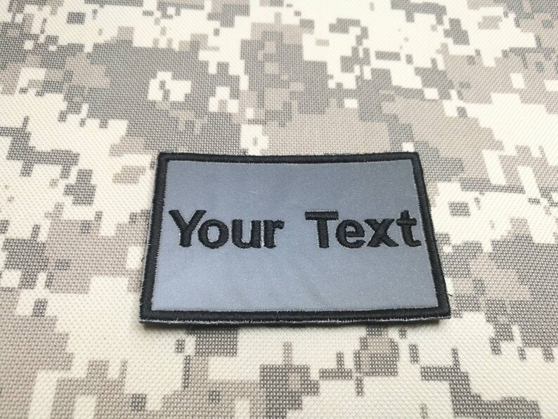 Parche reflectante Etiqueta de parche de texto con nombre personalizado Etiqueta de nombre Cinta de nombre Parche bordado estilo militar de motociclista DIY 2"x2", 3"x2", 4"x2", 5"x2", 6"x2" imagen 4