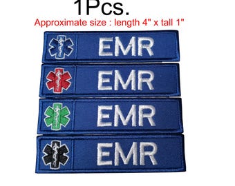 1Pcs.Star Of Life EMR EMT EMS patch medical medic paramedic rescue emergency ambulance sew on or hook backing for attachment size 4"x 1"