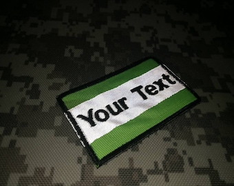 Patch riflettente Il tuo testo Nome personalizzato patch di testo etichetta nome nastro etichetta nome etichetta ricamata stile militare D.I.Y.biker3"x2",4"x2",5"x2",6"x2"
