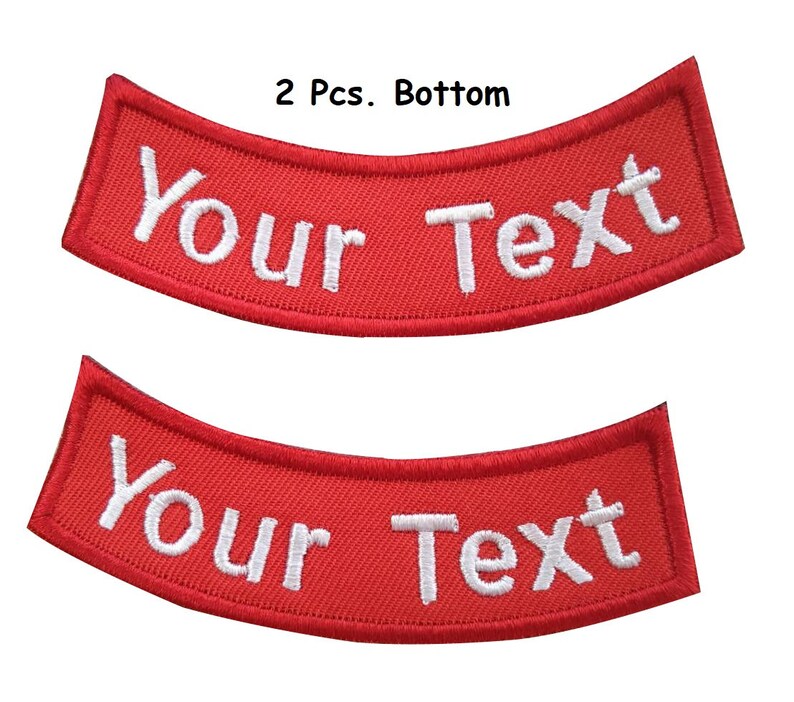 2 Pcs. Curve Custom Name Tag Nametape Your Text Patch Biker Military ...
