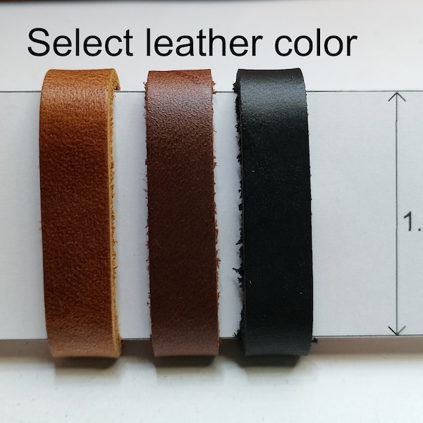 2Pcs. leathers of belt keepers fit for 1.5 inch leather color black, dark brown, light brown size width 1cm.