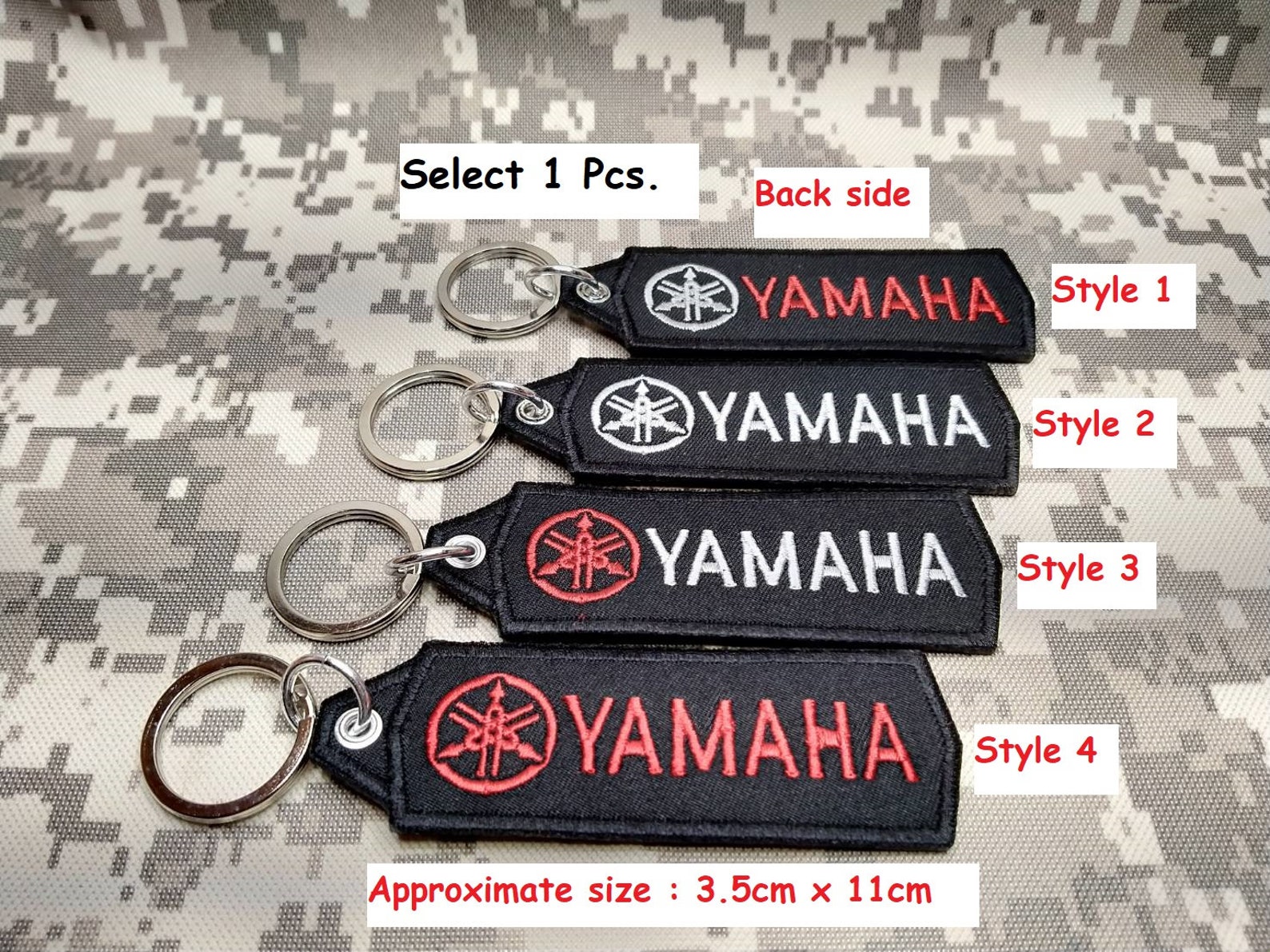 Yamaha Key Chain Embroidery 2 Side Key Chain Yamaha Biker Etsy