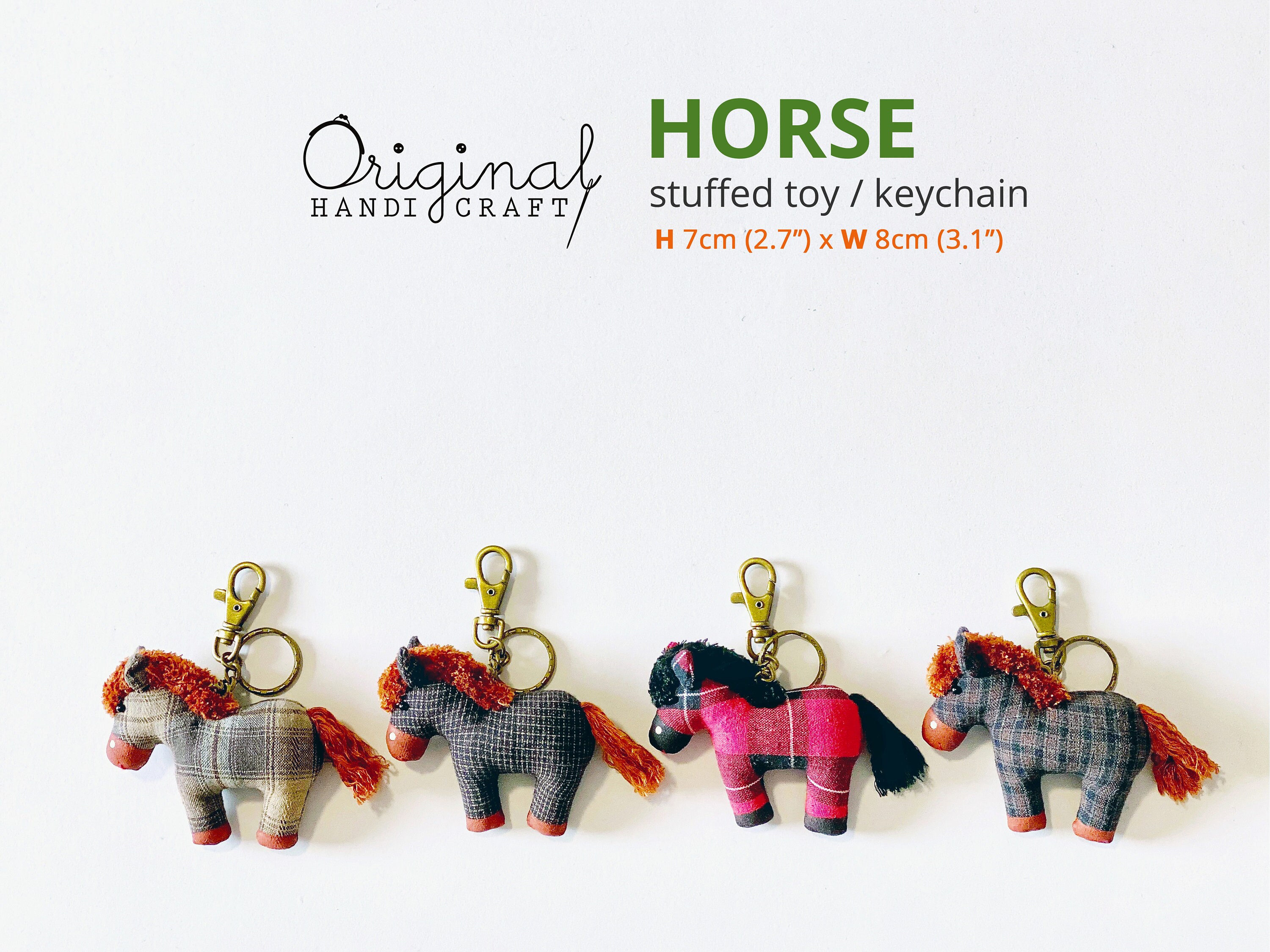 Plush 2024 horse keyring