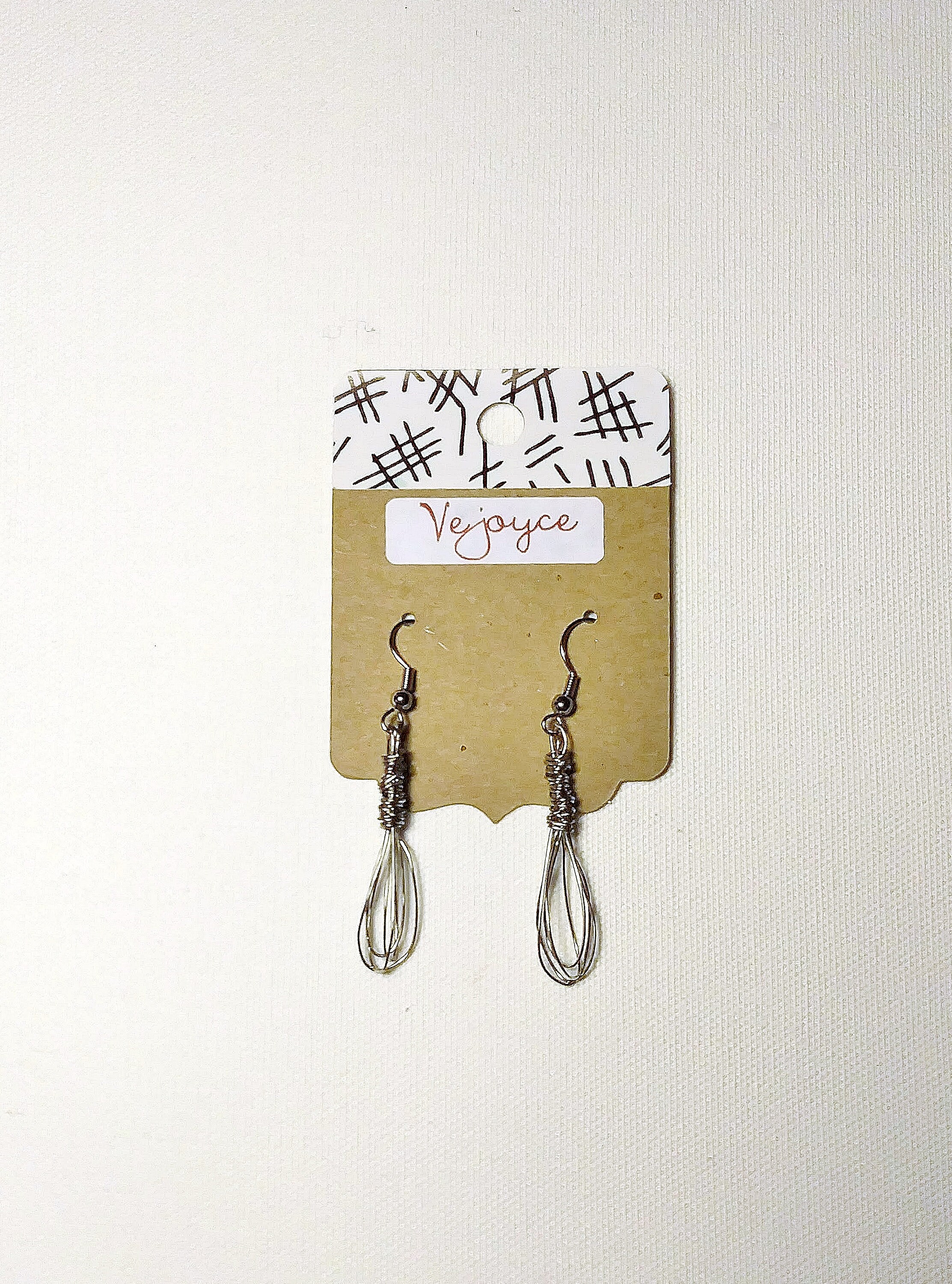Whisk You Away Dangle Earrings Silver Wire Kitchen Whisk Etsy