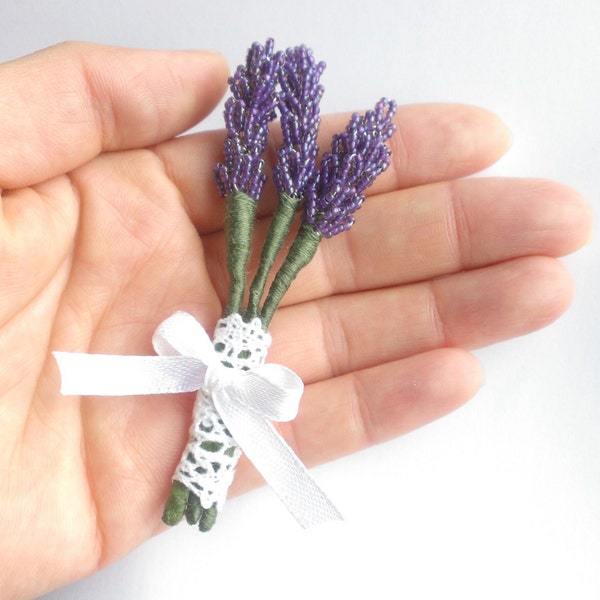 Lavender brooch for lavender theme wedding Boutonniere with lavender gift for mother of groom buttonhole lavender lover gift for her