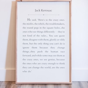 Crazy Ones - Jack Kerouac Quote - Wood Sign