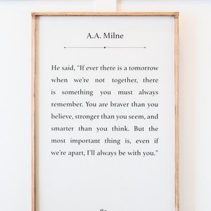A.A. Milne - Winnie the Pooh - Wood Sign - 1