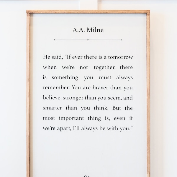 A.A. Milne - Winnie the Pooh - Wood Sign - 1