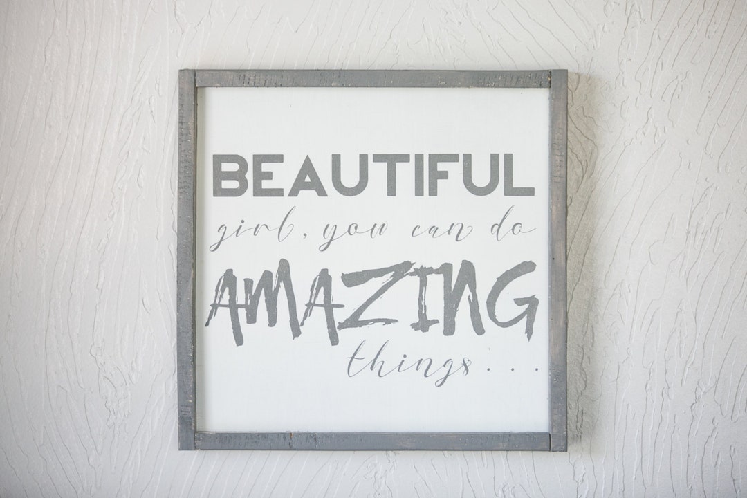 Beautiful Girl - Wood Sign - Etsy