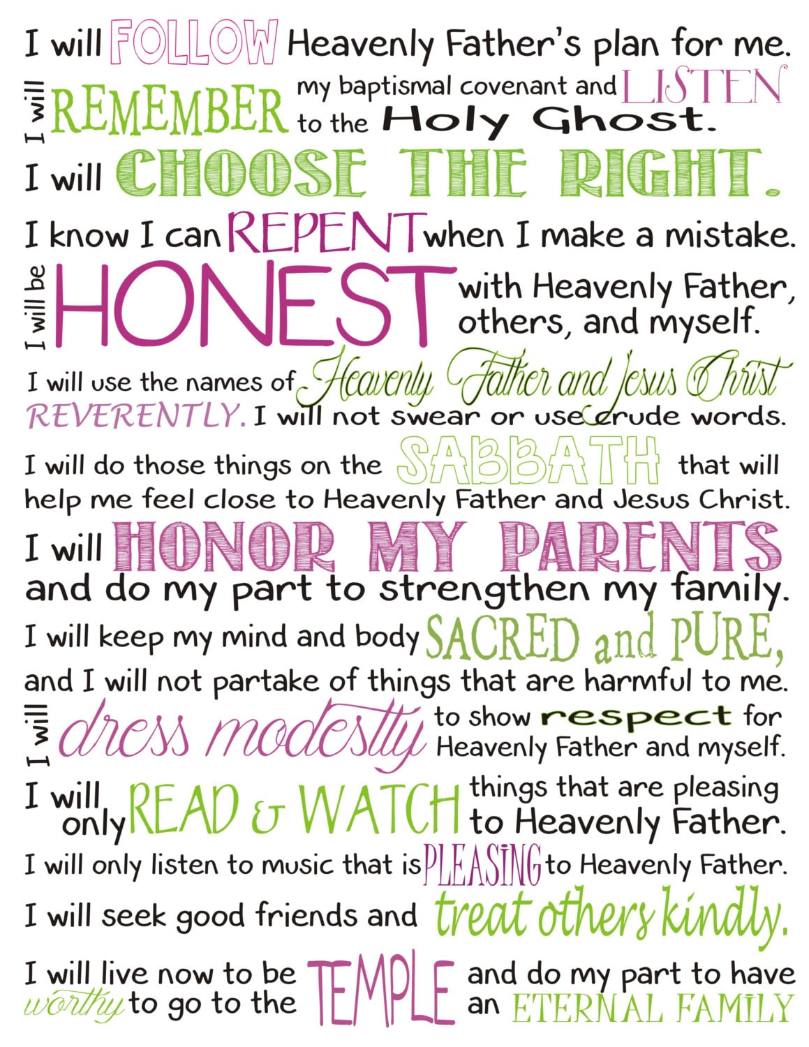 My Gospel Standards - Etsy