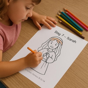 Women in the Bible Coloring Pages + 7-Week Sunday School Lessons | Printable Christian Activities for Kids