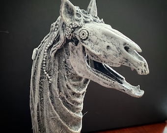 Mari Lwyd statue