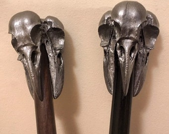 Crow Skull Cane