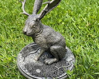 Jackalope Statue (chocolate Bunny Pose) - Etsy