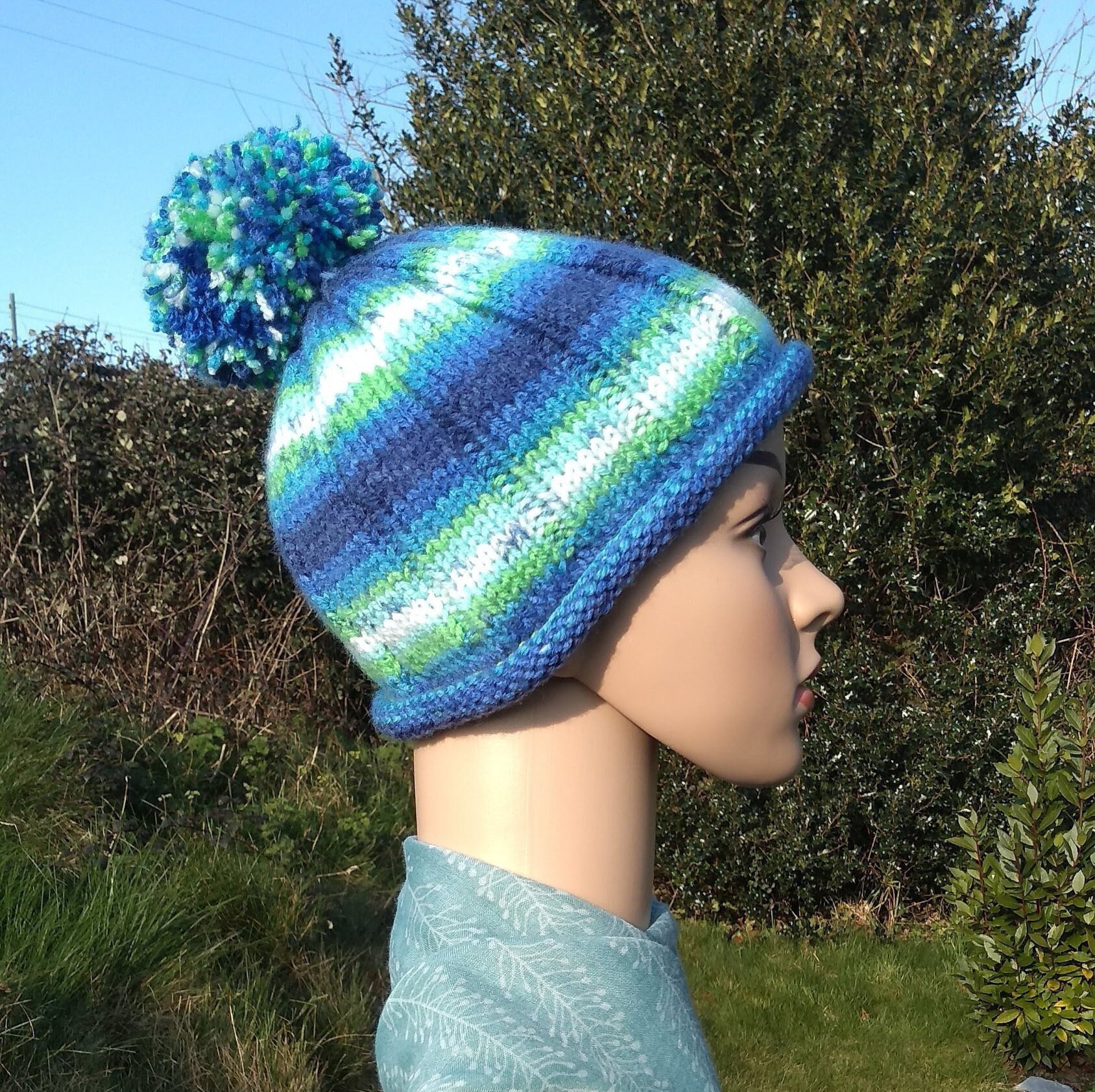 small bobble hat