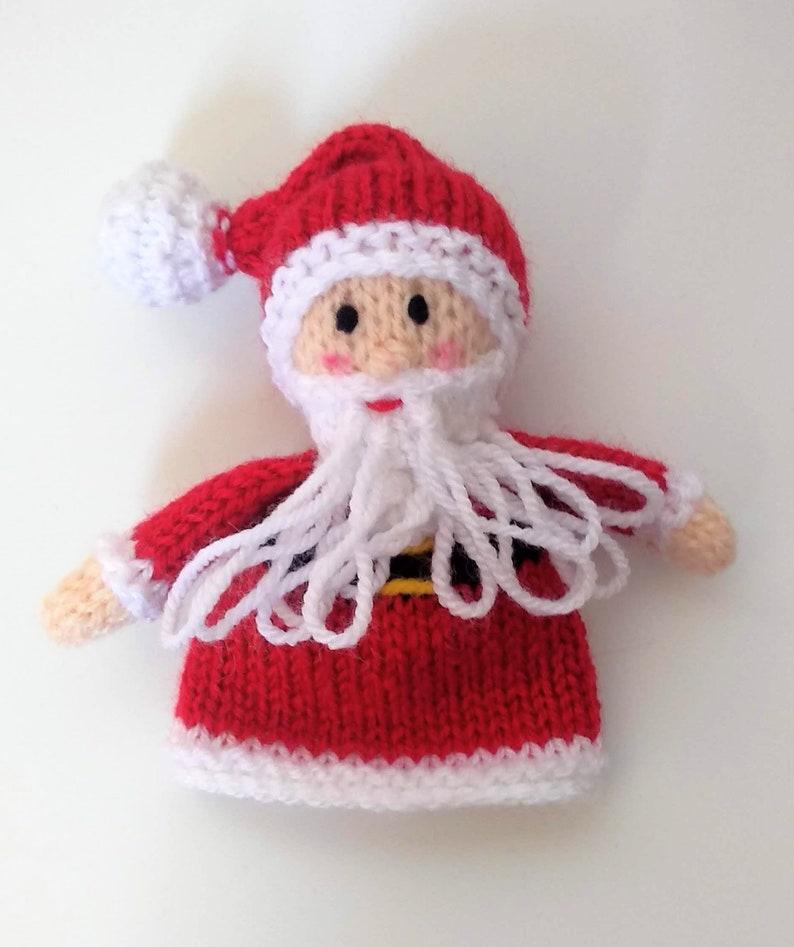 Knit a Santa egg cover Santa Claus egg cosy knitting pattern Instant download PDF Father Christmas egg cosy knitting pattern