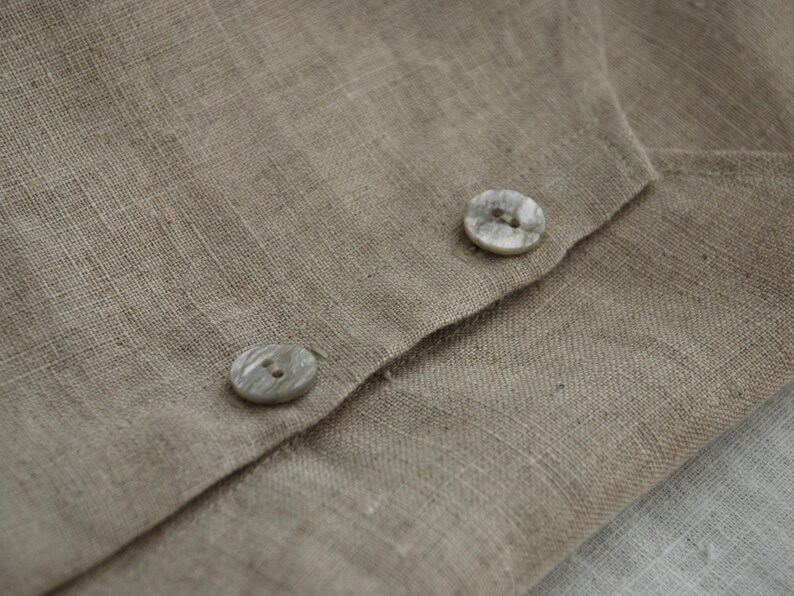 Japanese apron Painting Present Beige Gift Linen aprons Eco friendly Natural Linen dress