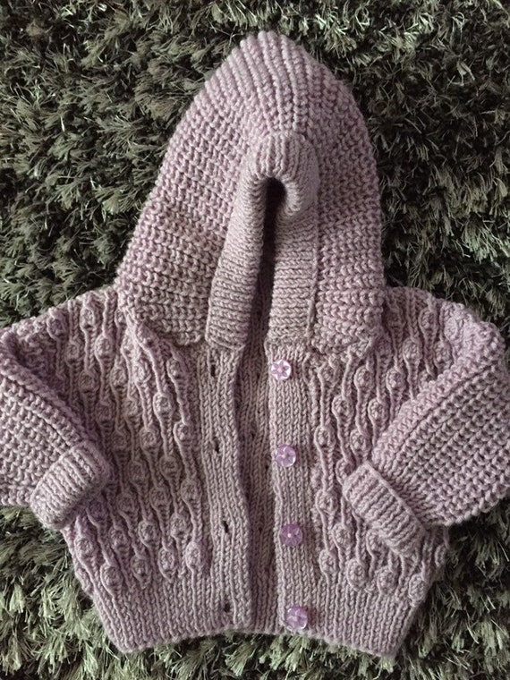 hooded baby cardigan