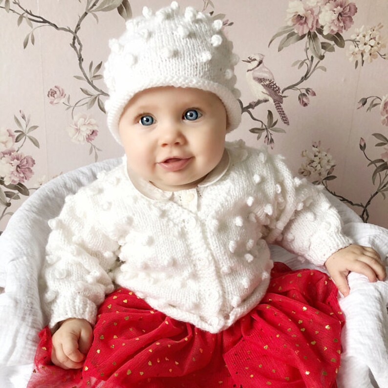 Handmade Hand Crocheted Baby Girl Loopy Cardigan 100% Acrylic Various Colours | UK