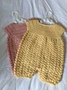 Crochet Romper, Baby Grow, Onesie, 100% Organic Cotton 