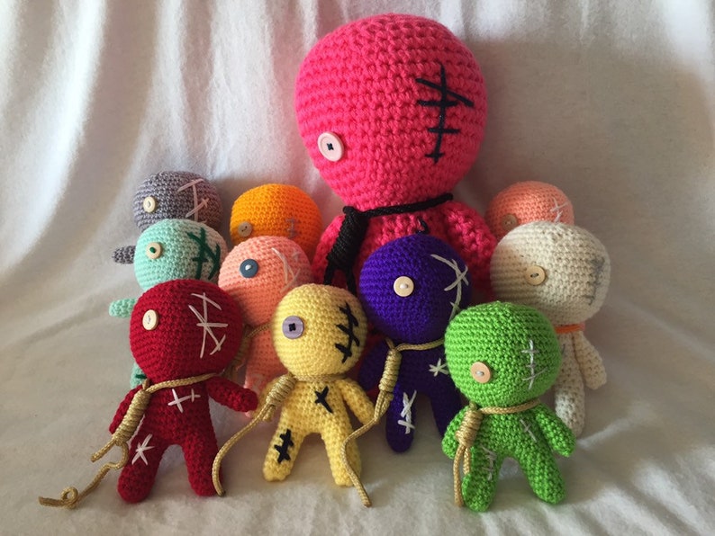 Mu\u00f1eco voodoo Poppet Doll Crochet amigurumi toy Crochet toy Pincushion Zombie Doll Vodou Doll Voodoo doll Stuffed toy