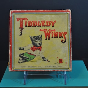 Tiddley Winks Game Milton Bradley Cat Graphics