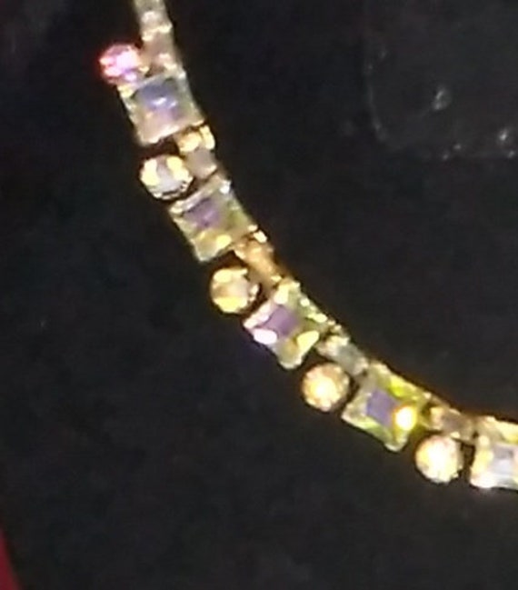 Bogoff Crystal Rhinestone Gold Tone  Necklace Hol… - image 4