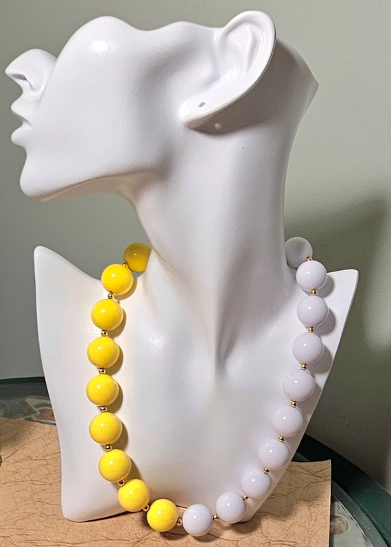 Napier Two Tone Yellow and White Gold Tone Necklac