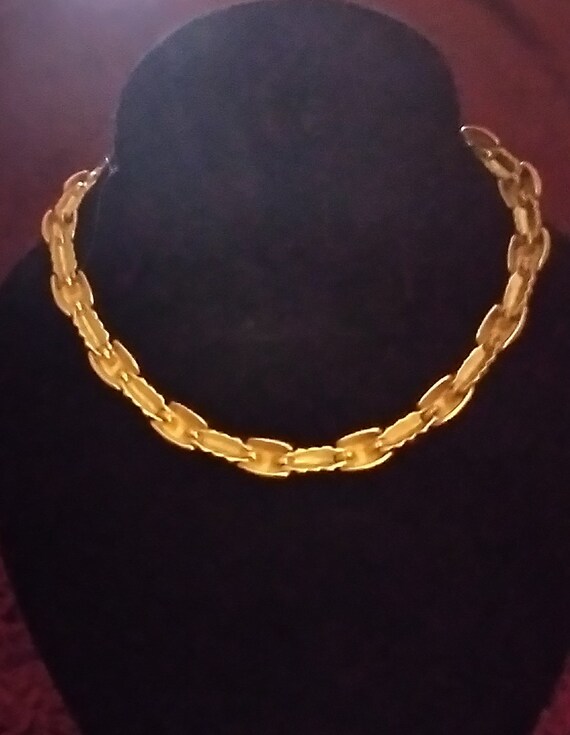 Monet Gold Tone Chain Necklace - image 2