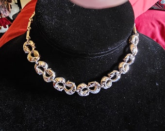 Bogoff Rhinestone Silver Tone Necklace Gift For Her