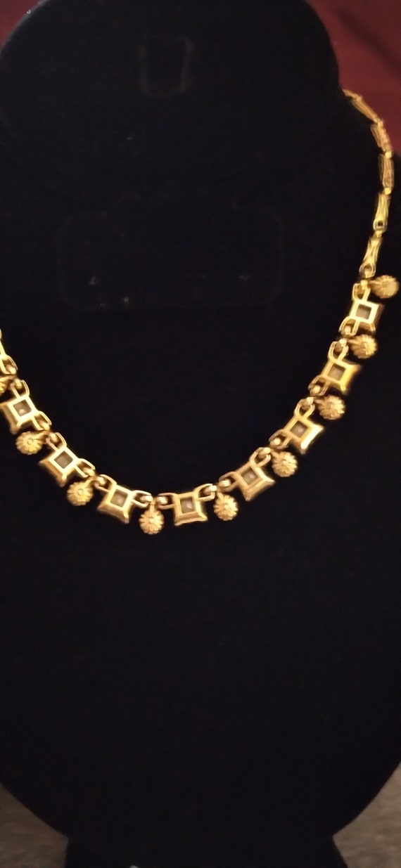 Bogoff Crystal Rhinestone Gold Tone  Necklace Hol… - image 7