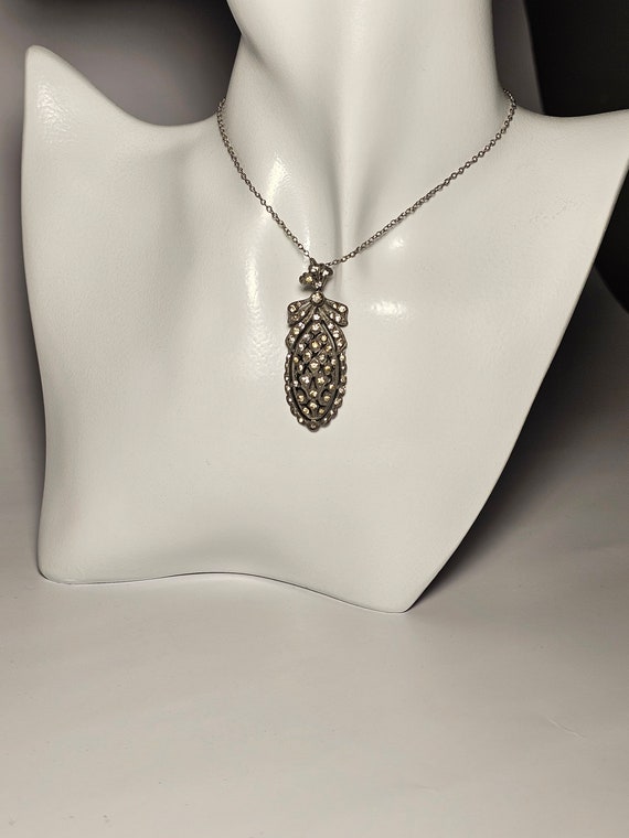 Marcasite Silver Tone Pendant Gift for Her