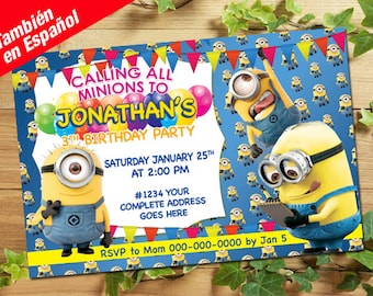 Minions Invitations (Sample)