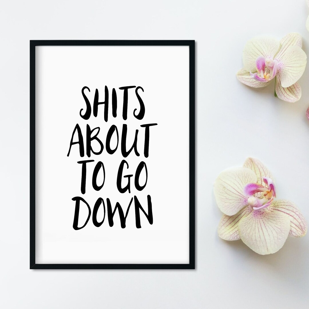 Shits About to Go Down Toilet Print Instant Download - Etsy
