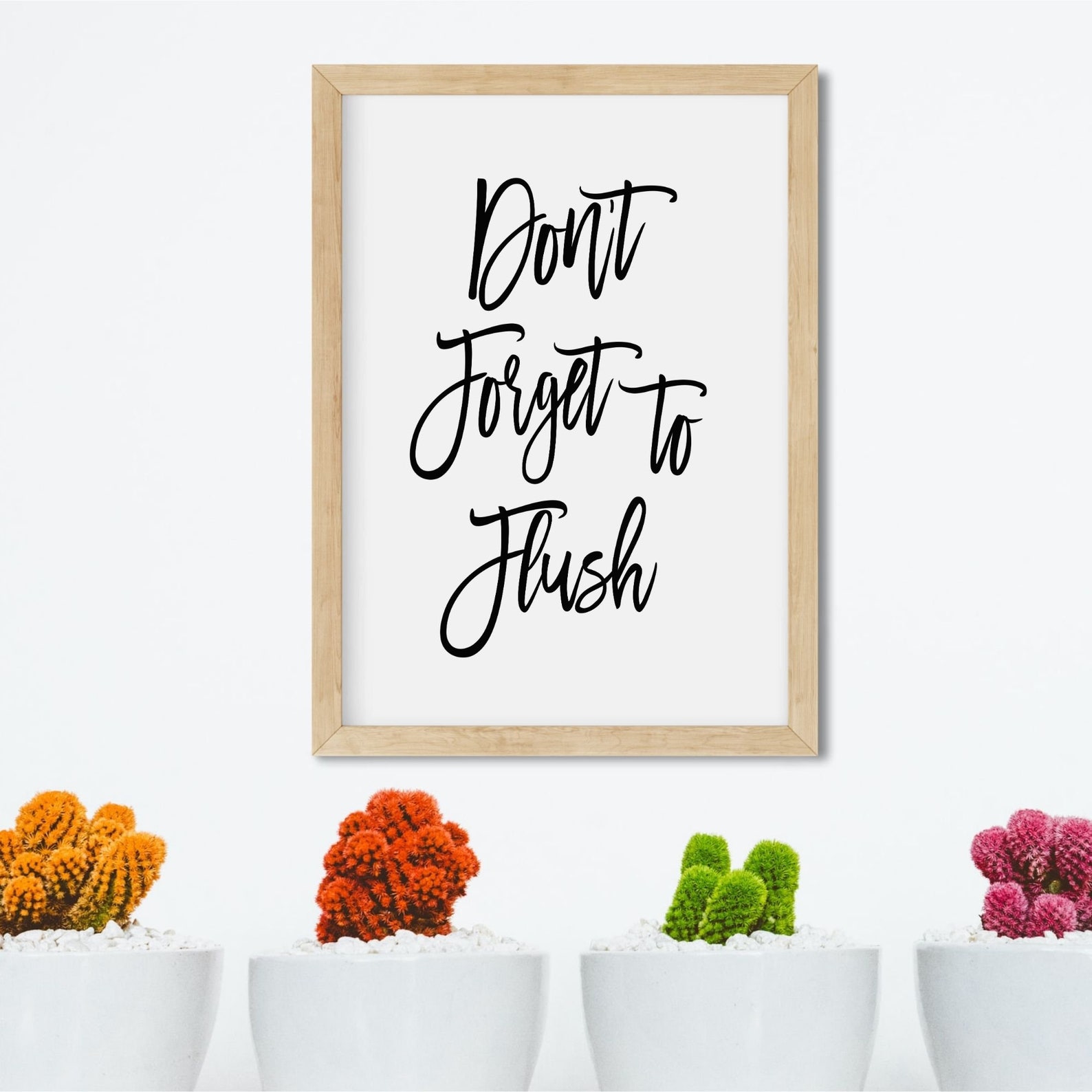 Don't Forget to Flush | Bathroom Print | Instant Download - Etsy
