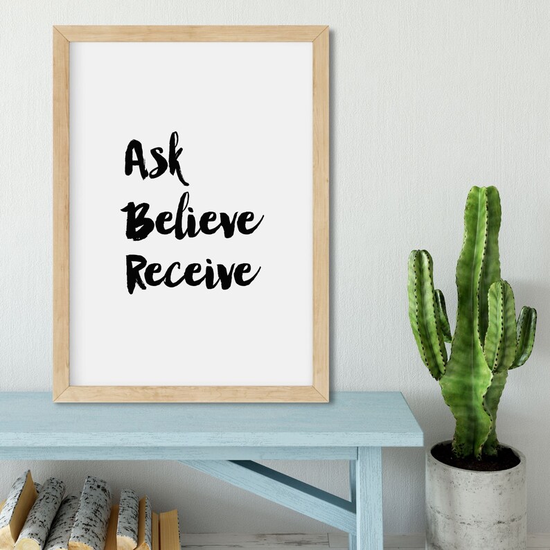 Ask Believe Receive Law of Attraction Print Instant Download - Etsy