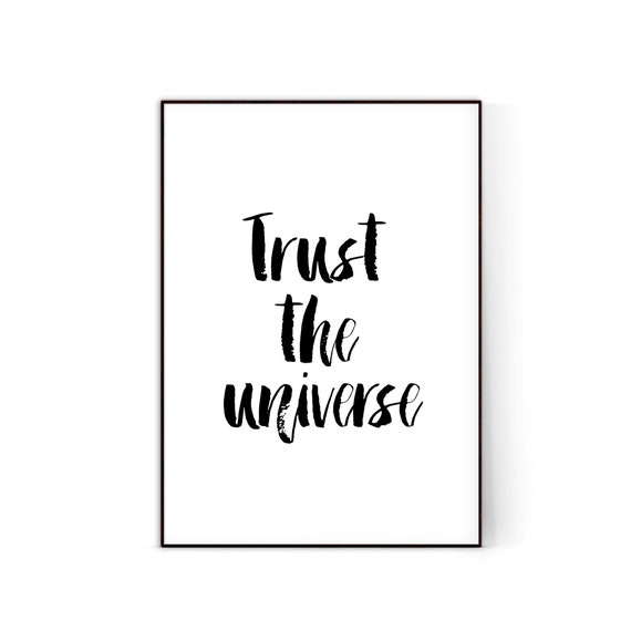 Trust The Universe Law Of Attraction Poster Motivational Etsy