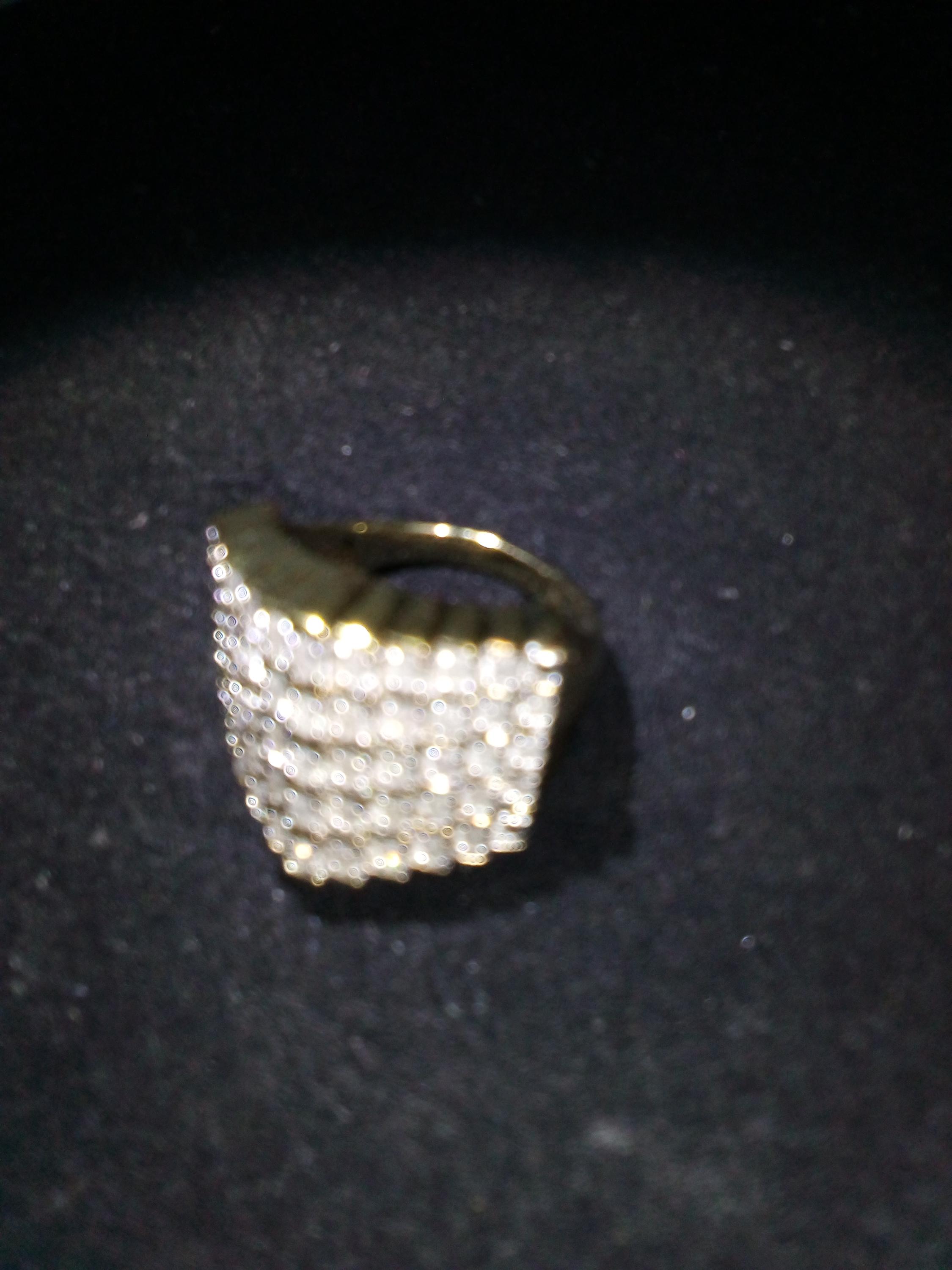 Matching Set of (2) 1cttw Genuine Diamond Pyramid Rings in 14k Gold ...